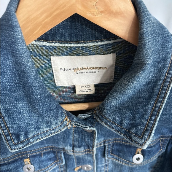 Anthropologie denim jacket XXS Pilcro and The Letterpress excellent condition - Picture 4 of 8